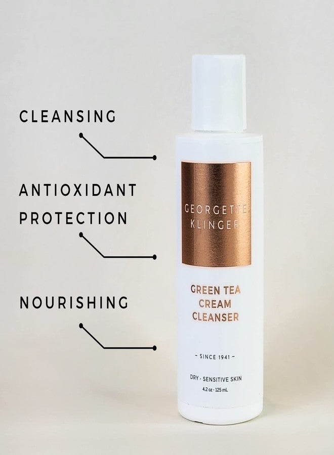 Georgette Klinger Green Tea Cream Cleanser - Hydrating Lightweight with Jasmine, Prickly Pear, Olive, Avocado Maintains Moisture, Nourishes and Soothes Dry Skin with Antioxidant Protection - 4.2 oz - Image 4